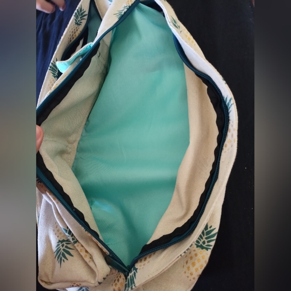KAVU Women's Pineapple Print Crossbody Sling Bag in Cream - Picture 10 of 13